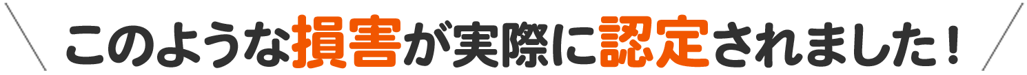 このような損害が実際に認定されました！